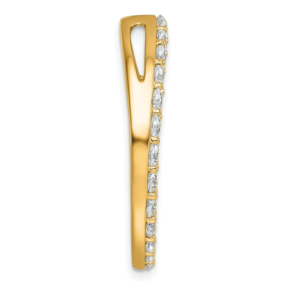 14k 3 carat Lab Grown Diamond VS+ F+ Complete Circle Chain Slide Pendant