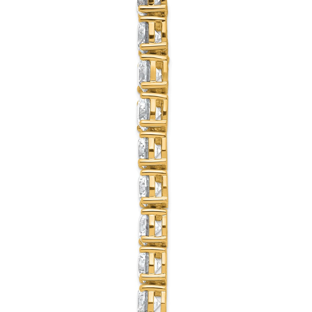 14k 62 1/4 carat Lab Grown Diamond VS+ F+ Complete Round 20 inch Straight Tennis Necklace