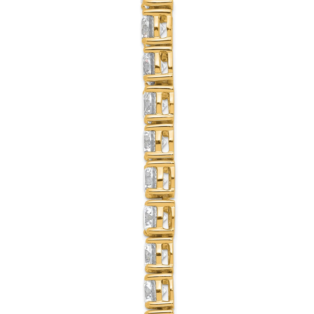 14k 40 3/8 carat Lab Grown Diamond VS+ F+ Complete Round 20 inch Graduated Tennis Necklace