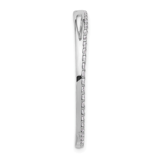 14k White Gold 1 carat Lab Grown Diamond VS+ F+ Complete Circle Chain Slide Pendant
