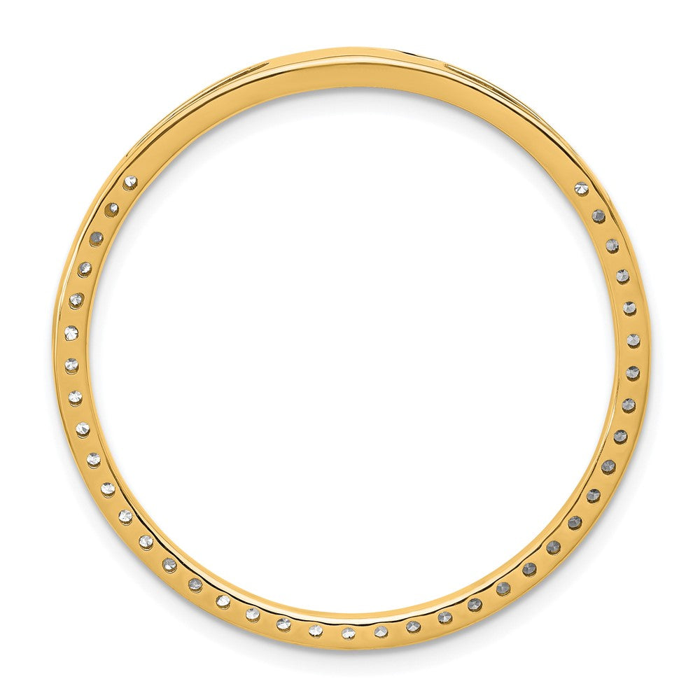 14k 1 carat Lab Grown Diamond VS+ F+ Complete Circle Chain Slide Pendant