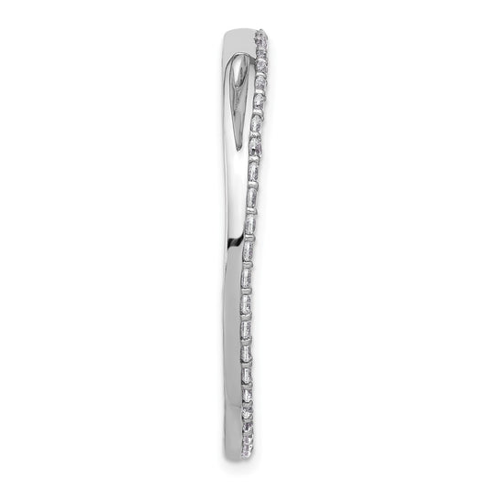 14k White Gold 1 1/2 carat Lab Grown Diamond VS+ F+ Complete Circle Chain Slide Pendant