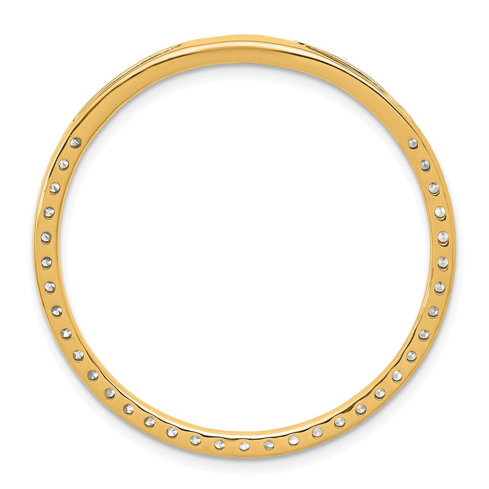 14k 1 1/2 carat Lab Grown Diamond VS+ F+ Complete Circle Chain Slide Pendant