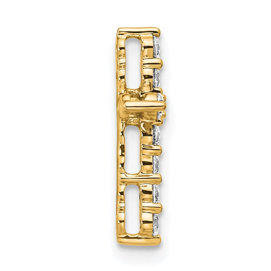 14k 1/3 carat Lab Grown Diamond VS/SI+ G+ Complete Cross Chain Slide Pendant