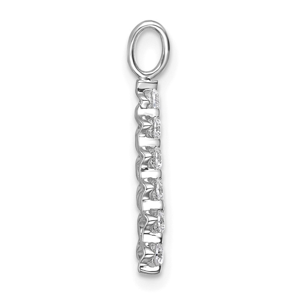 True Origin 14K White Gold 3/8 carat Lab Grown Diamond VS+ F+ Complete Alphabet A Pendant