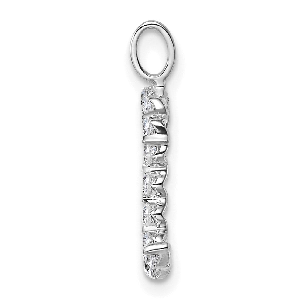 True Origin 14K White Gold 3/8 carat Lab Grown Diamond VS+ F+ Complete Alphabet C Pendant