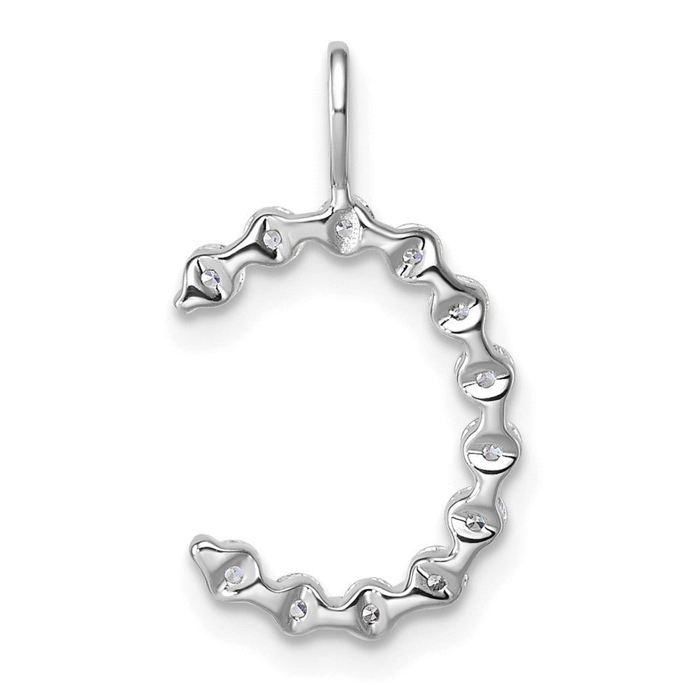 True Origin 14K White Gold 3/8 carat Lab Grown Diamond VS+ F+ Complete Alphabet C Pendant