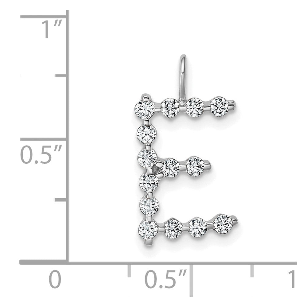True Origin 14K White Gold 1/2 carat Lab Grown Diamond VS+ F+ Complete Alphabet E Pendant