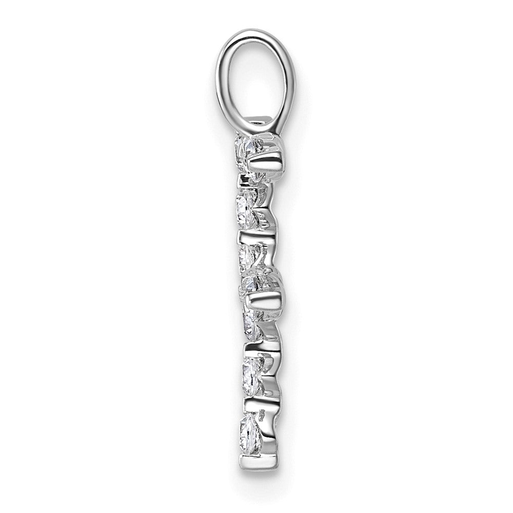 True Origin 14K White Gold 3/8 carat Lab Grown Diamond VS+ F+ Complete Alphabet F Pendant
