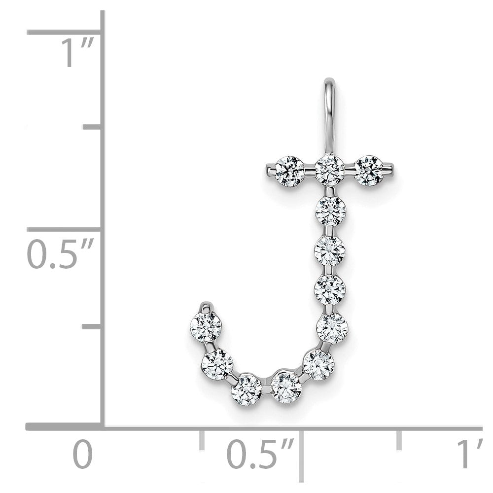 True Origin 14K White Gold 3/8 carat Lab Grown Diamond VS+ F+ Complete Alphabet J Pendant