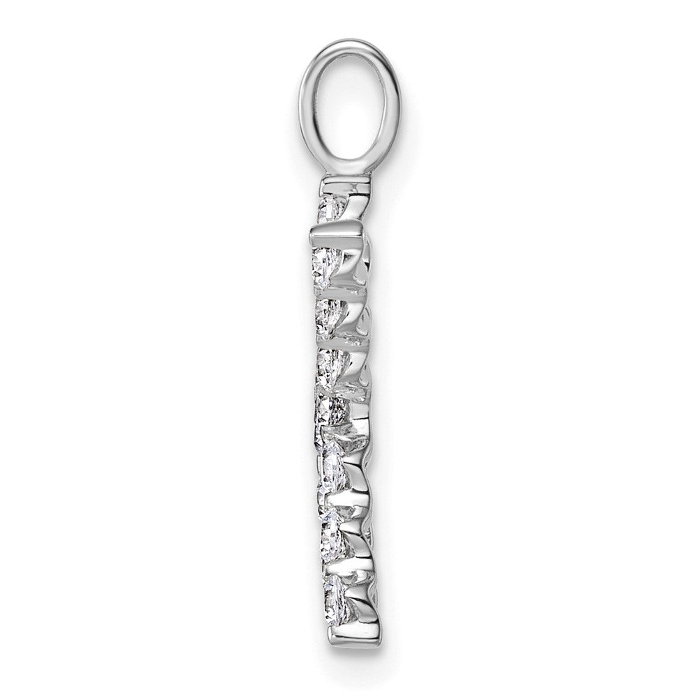 True Origin 14K White Gold 3/8 carat Lab Grown Diamond VS+ F+ Complete Alphabet K Pendant
