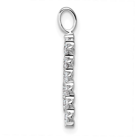 True Origin 14K White Gold 5/8 carat Lab Grown Diamond VS+ F+ Complete Alphabet M Pendant