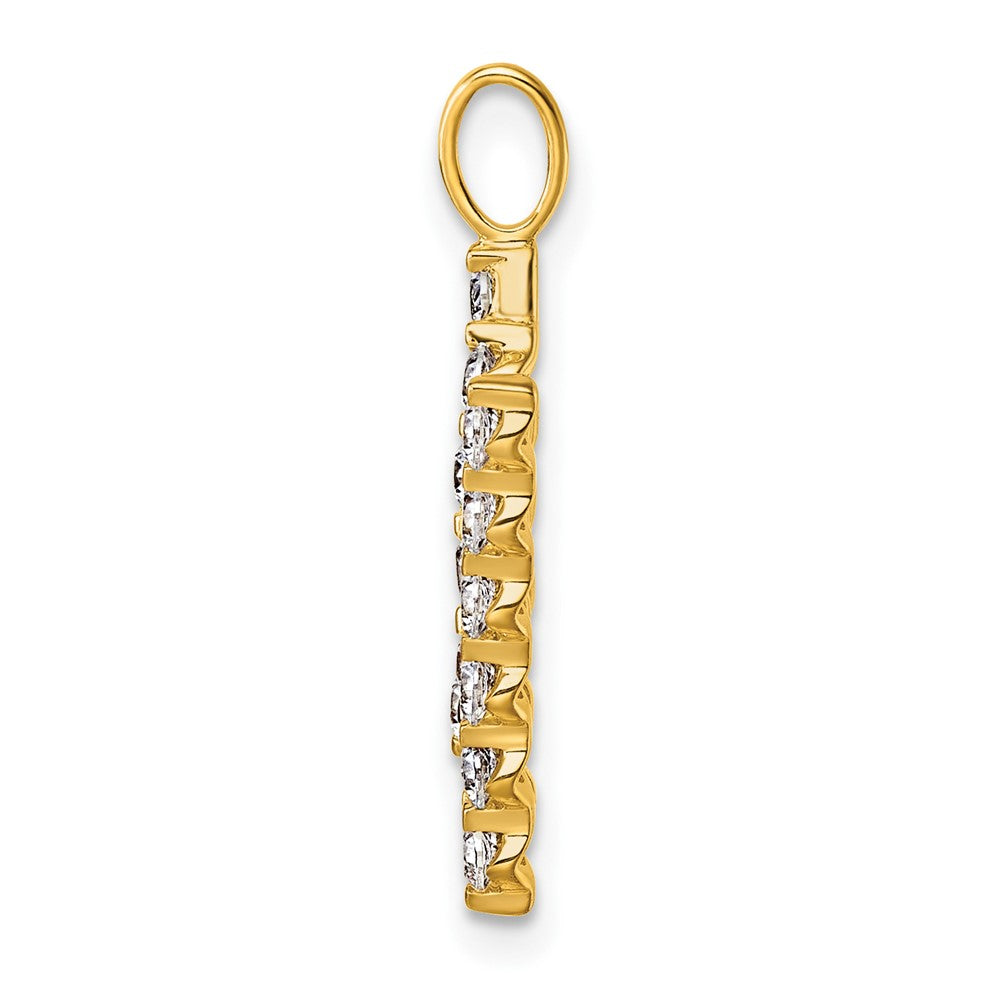 True Origin 14K Yellow Gold 5/8 carat Lab Grown Diamond VS+ F+ Complete Alphabet N Pendant