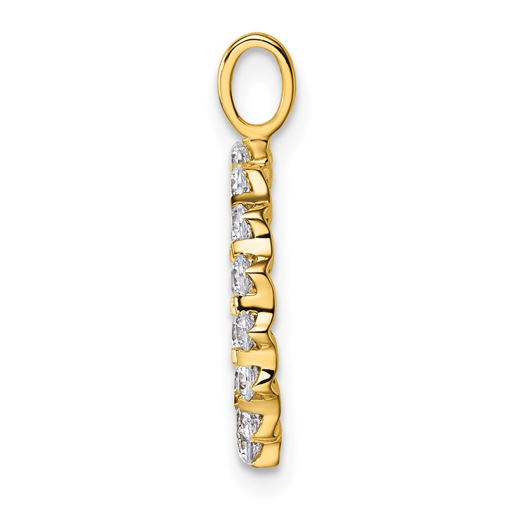 True Origin 14K Yellow Gold 1/2 carat Lab Grown Diamond VS+ F+ Complete Alphabet O Pendant