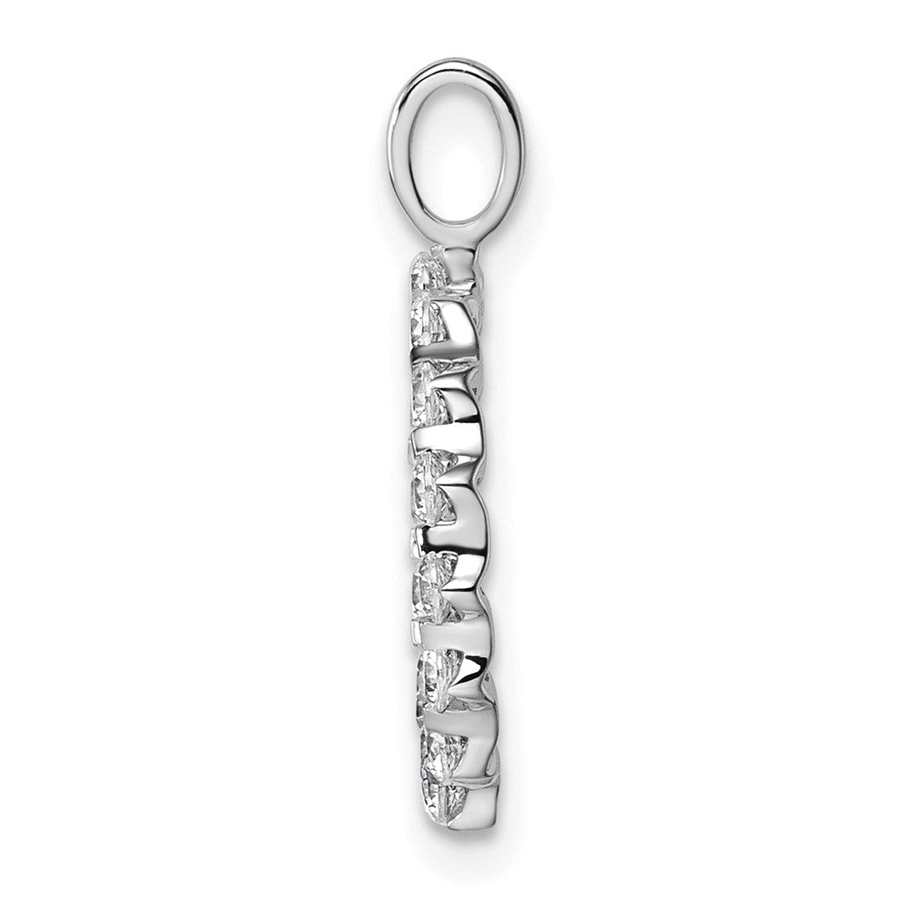 True Origin 14K White Gold 1/2 carat Lab Grown Diamond VS+ F+ Complete Alphabet O Pendant