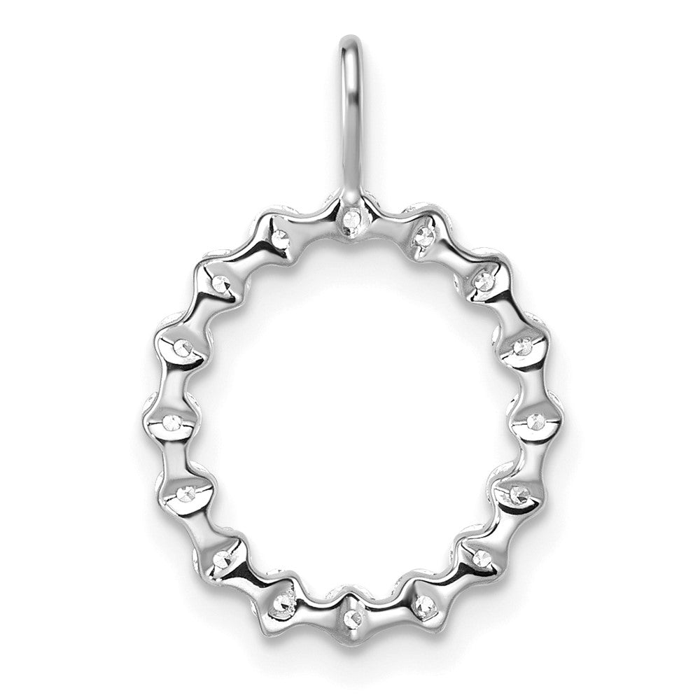 True Origin 14K White Gold 1/2 carat Lab Grown Diamond VS+ F+ Complete Alphabet O Pendant