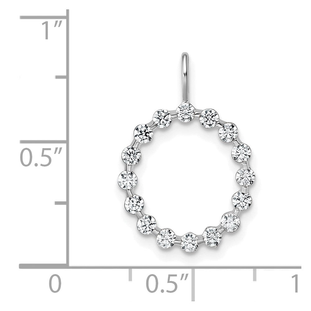 True Origin 14K White Gold 1/2 carat Lab Grown Diamond VS+ F+ Complete Alphabet O Pendant