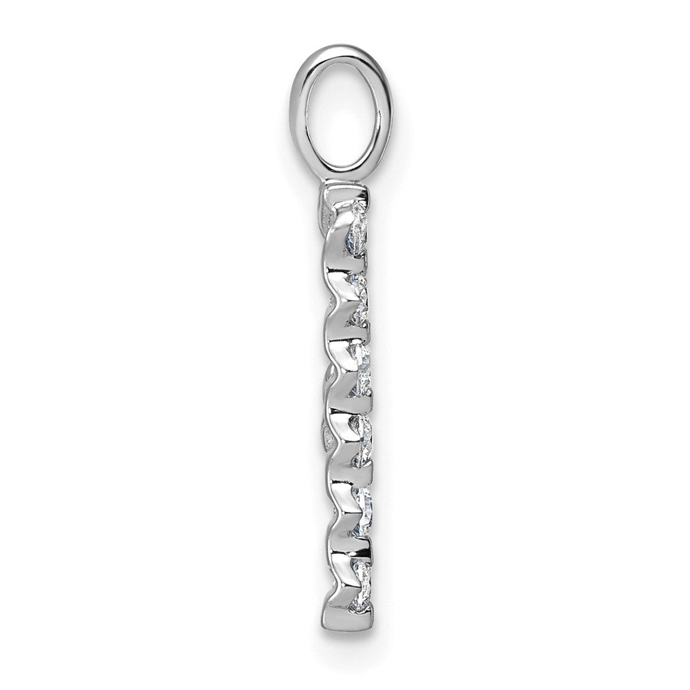 True Origin 14K White Gold 3/8 carat Lab Grown Diamond VS+ F+ Complete Alphabet P Pendant