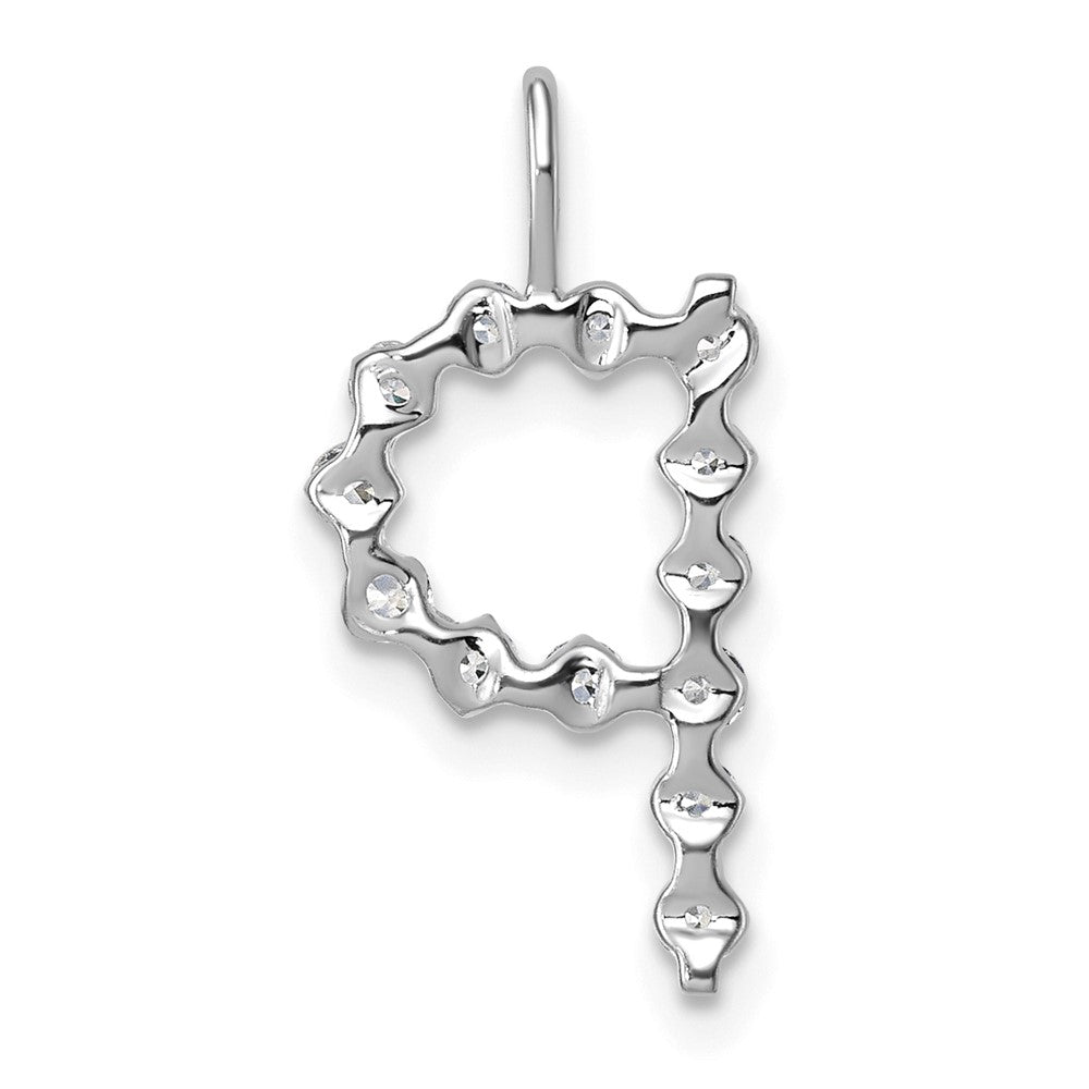 True Origin 14K White Gold 3/8 carat Lab Grown Diamond VS+ F+ Complete Alphabet P Pendant