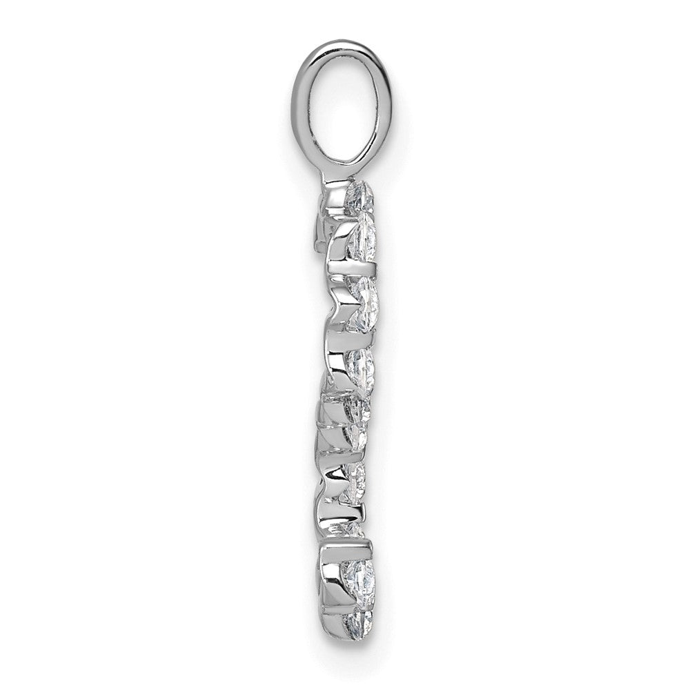 True Origin 14K White Gold 1/2 carat Lab Grown Diamond VS+ F+ Complete Alphabet S Pendant