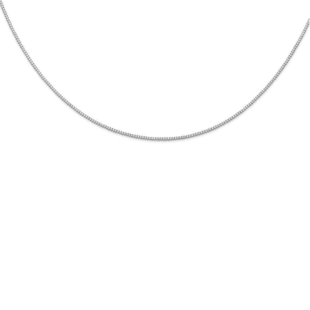 True Origin 14K White Gold 8 1/10 carat Lab Grown Diamond VS+ F+ Complete 20 in Tennis Necklace