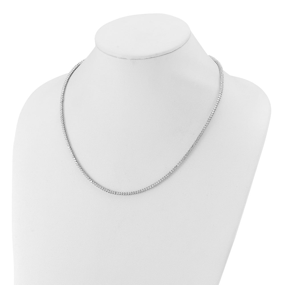 True Origin 14K White Gold 8 1/10 carat Lab Grown Diamond VS+ F+ Complete 20 in Tennis Necklace