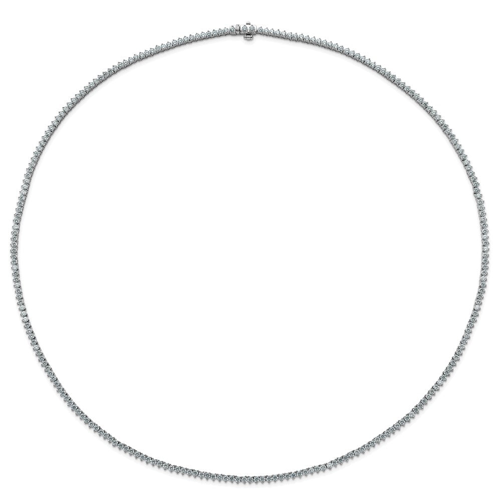 True Origin 14K White Gold 8 1/10 carat Lab Grown Diamond VS+ F+ Complete 20 in Tennis Necklace