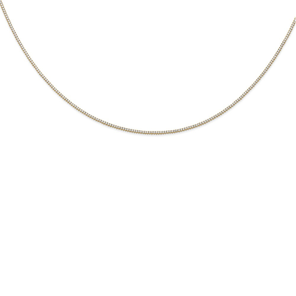 True Origin 14K Yellow Gold 8 1/10 carat Lab Grown Diamond VS+ F+ Complete 20 in Tennis Necklace