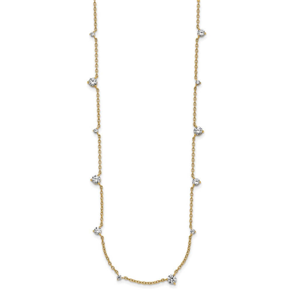 True Origin 14K Yellow Gold 2 1/10 carat Lab Grown Diamond VS+ F+ Complete 10 Station 16 in Necklace
