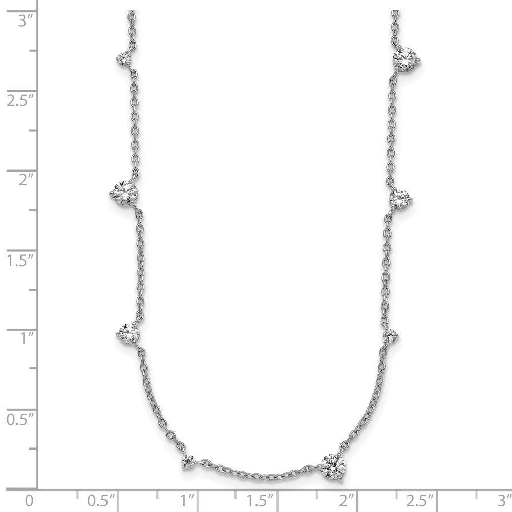 True Origin 14K White Gold 2 3/8 carat Lab Grown Diamond VS+ F+ Complete 12 Station 18 in Necklace