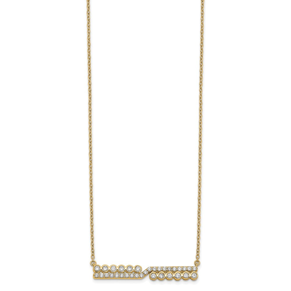 14K Lab Grown Diamond VS/SI+ G+ Bar Necklace