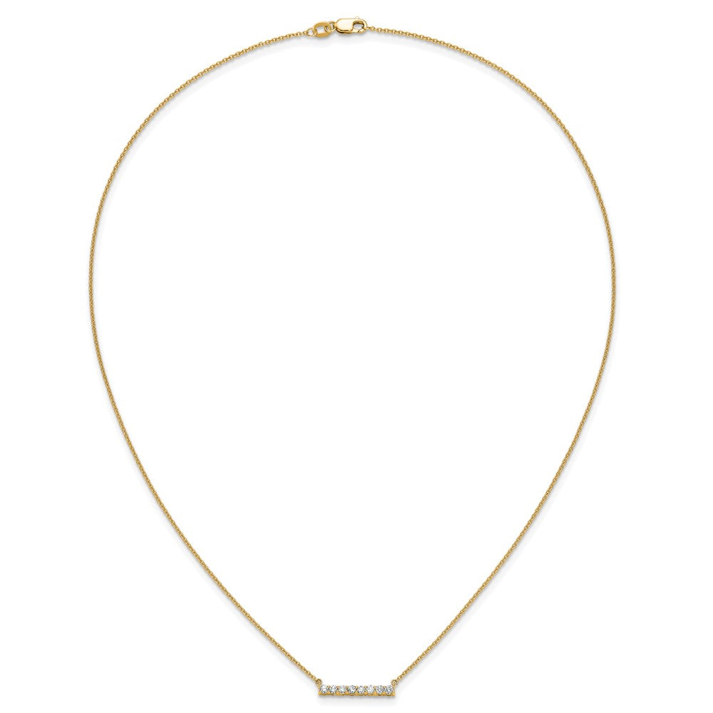 14k 1/3 carat Lab Grown Diamond VS/SI+ G+ Complete 18 inch Bar Necklace