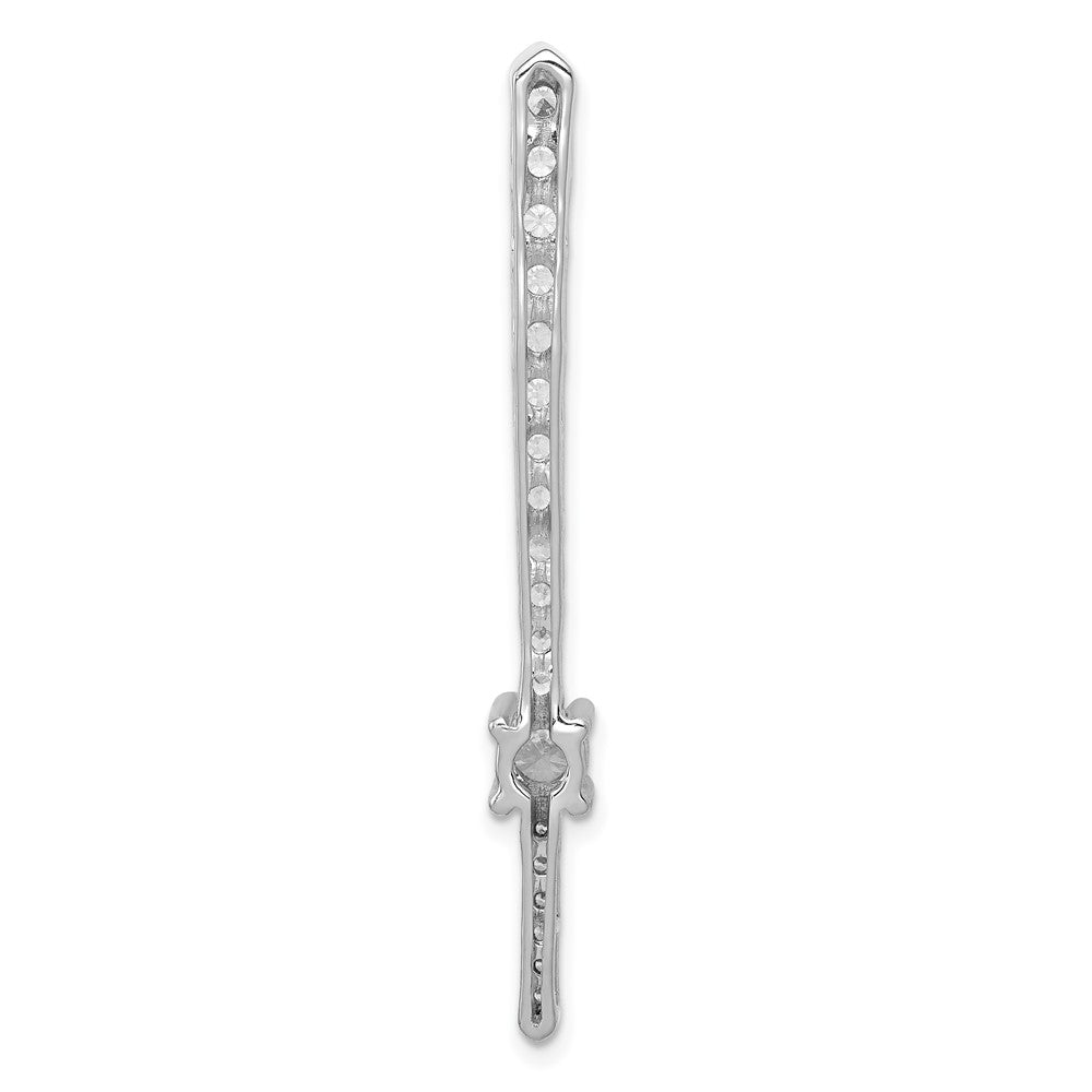 14K White Gold Lab Grown Diamond VS/SI+ G+ Fancy Chain Slide