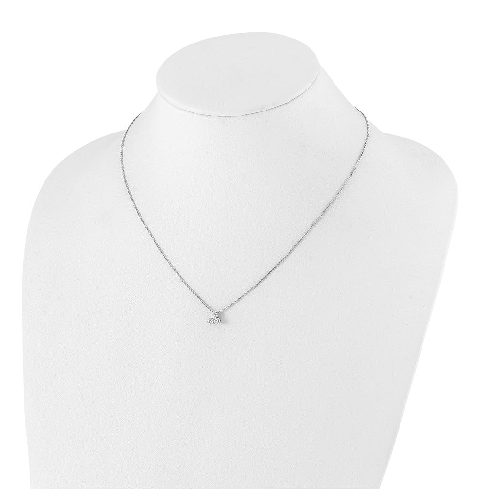True Origin 14K White Gold 3/8 carat Lab Grown Diamond VS+ F+ 18 in Complete Cluster Necklace