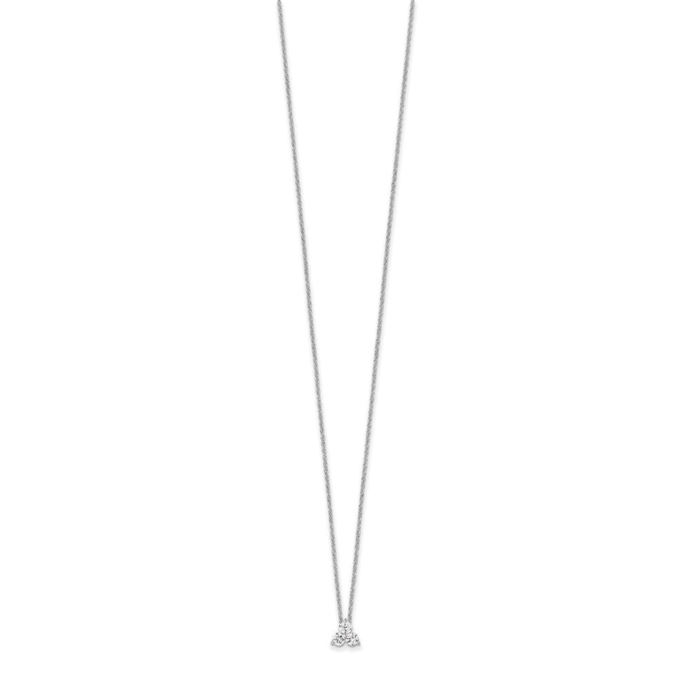True Origin 14K White Gold 3/4 carat Lab Grown Diamond VS+ F+ 18 in Complete Cluster Necklace