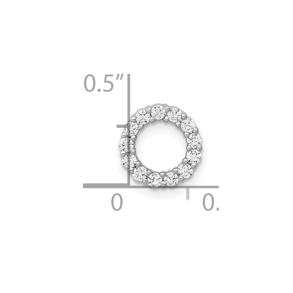 10k White Gold 1/4ct. Diamond Circle Chain Slide