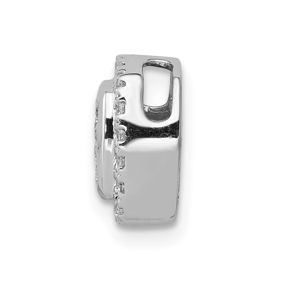 14K White Gold Lab Grown Diamond VS/SI+ G+ Slide Pendant
