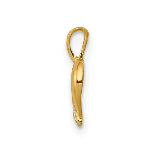 10K .01 carat Diamond Heart Pendant