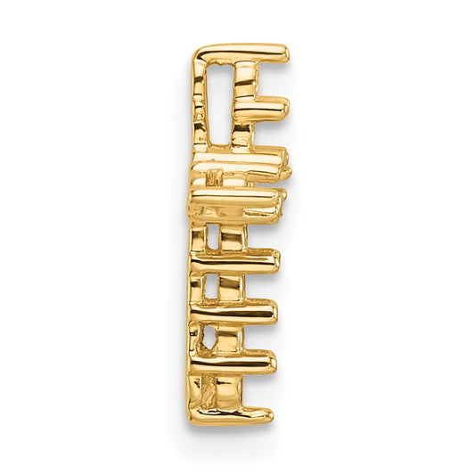 10K Holds 11-1.9mm Diamond Cross Pendant Mounting