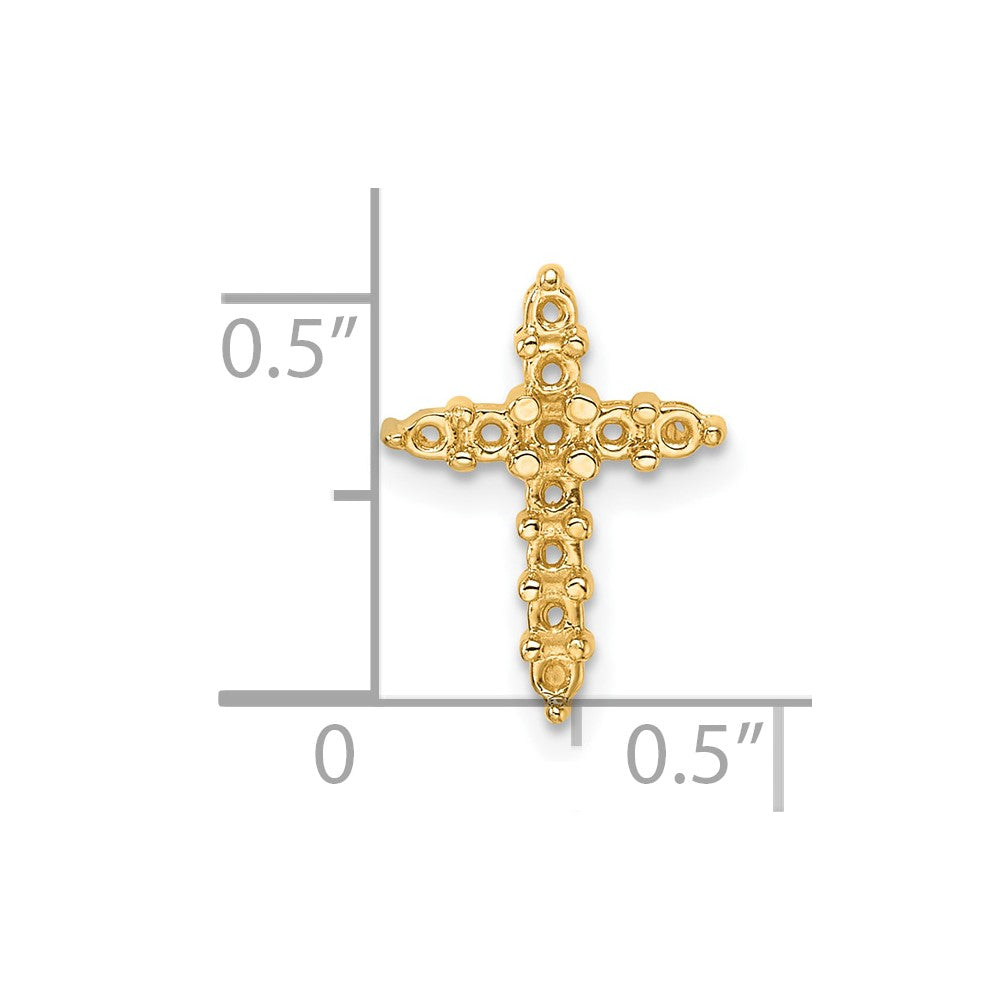 10K Diamond Cross Pendant Mounting