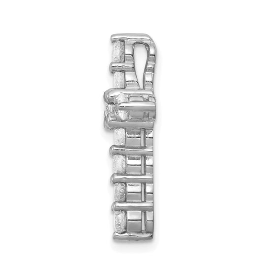 14k White Gold 1 carat Lab Grown Diamond VS/SI+ G+ Complete Cross Chain Slide Pendant