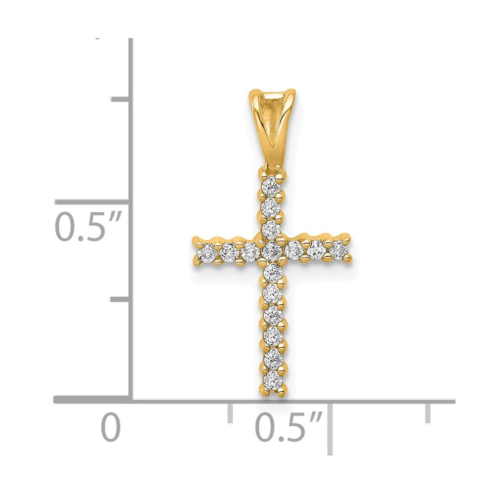 10K 1/6ct. Diamond Latin Cross Pendant