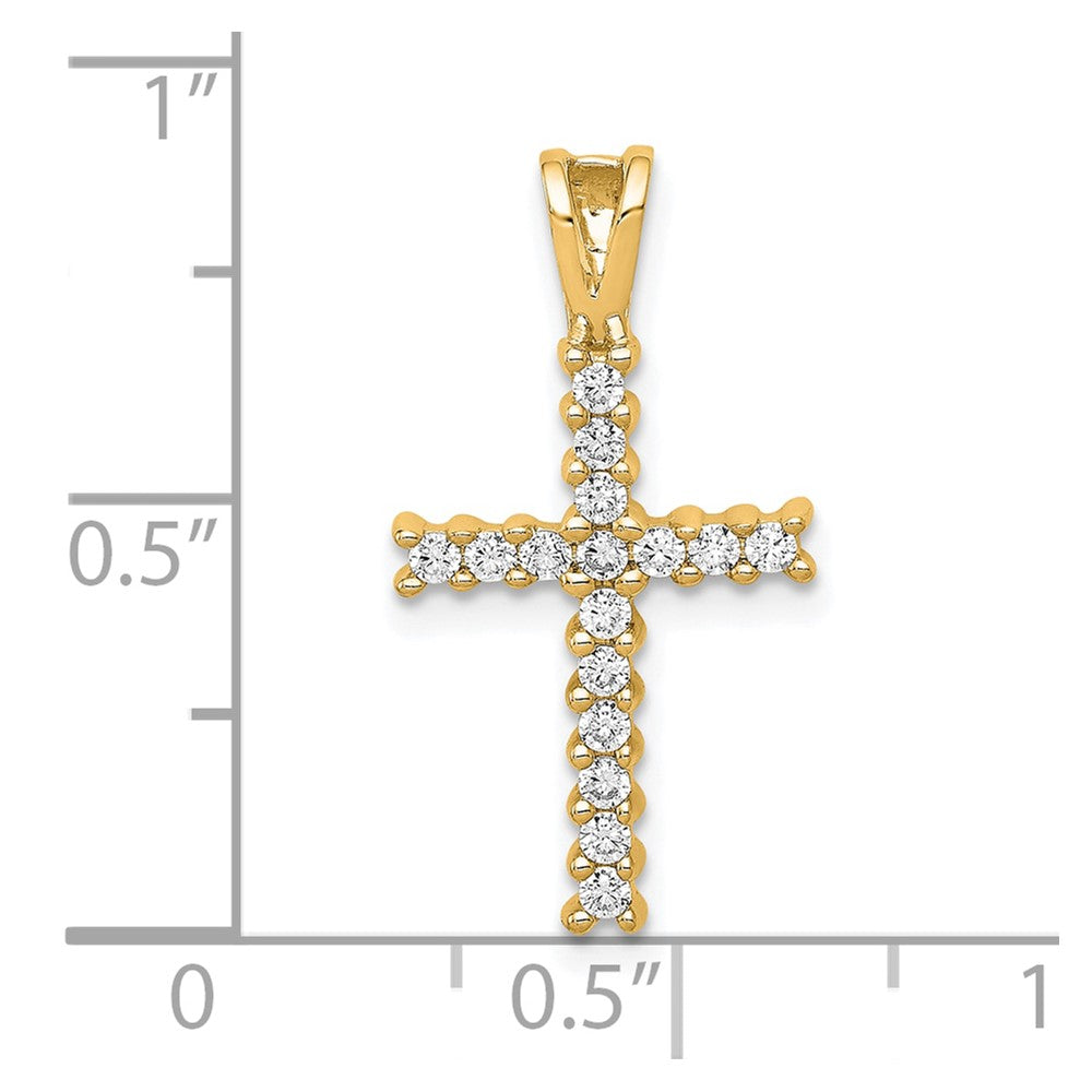 10K Diamond Latin Cross Pendant