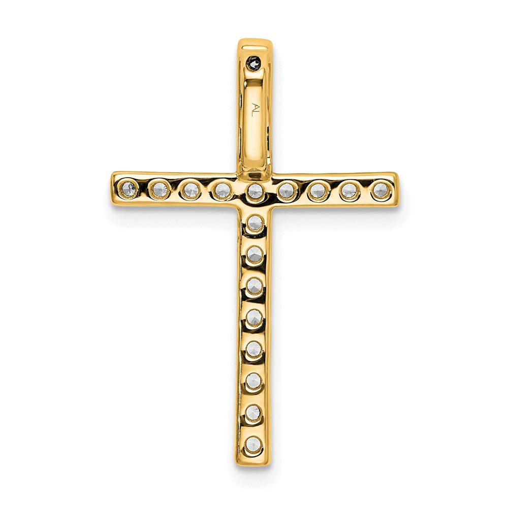 10k 1/2 carat Lab Grown Diamond VS/SI+ G+ Complete Cross Chain Slide Pendant
