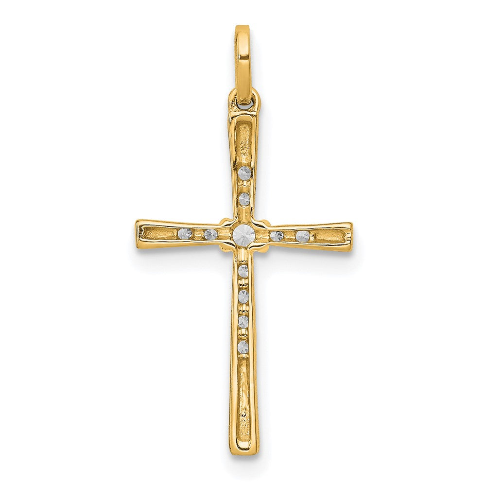 10K 1/10ct. Diamond Cross Pendant