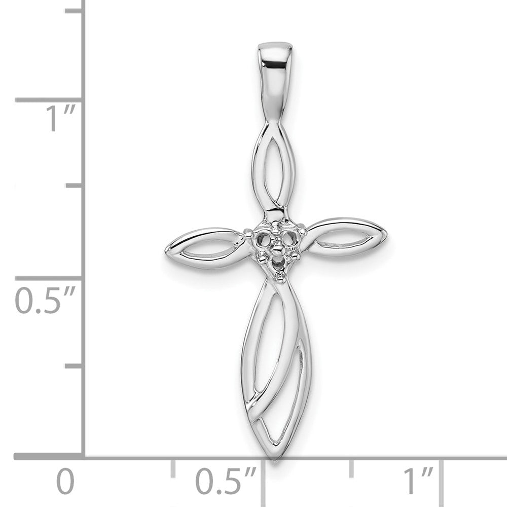 10K White Gold Cross Pendant Mounting