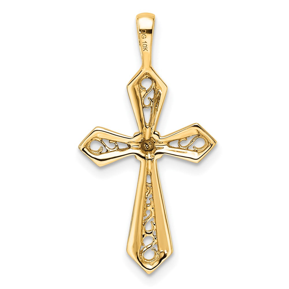 10K Passion Cross Pendant Mounting