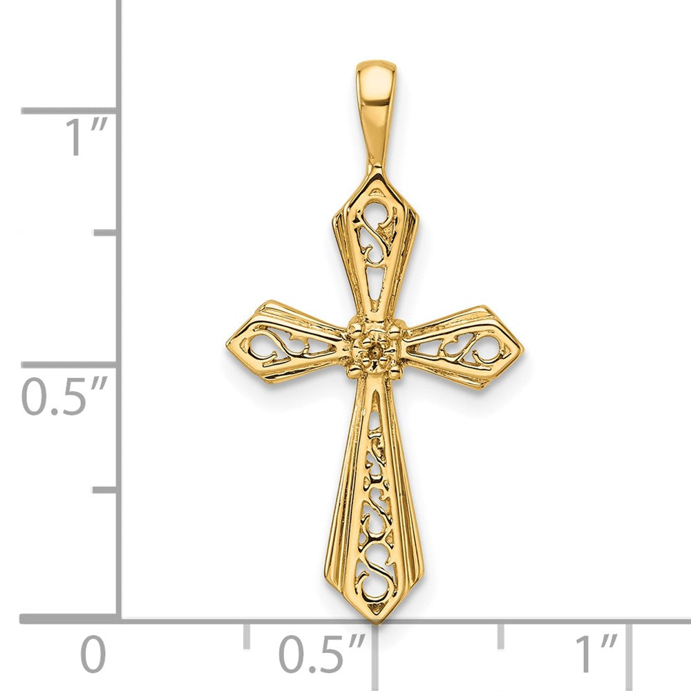 10K Passion Cross Pendant Mounting