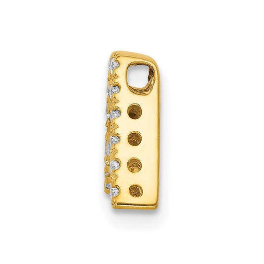 10k 1/10 carat Diamond Letter A Initial Charm