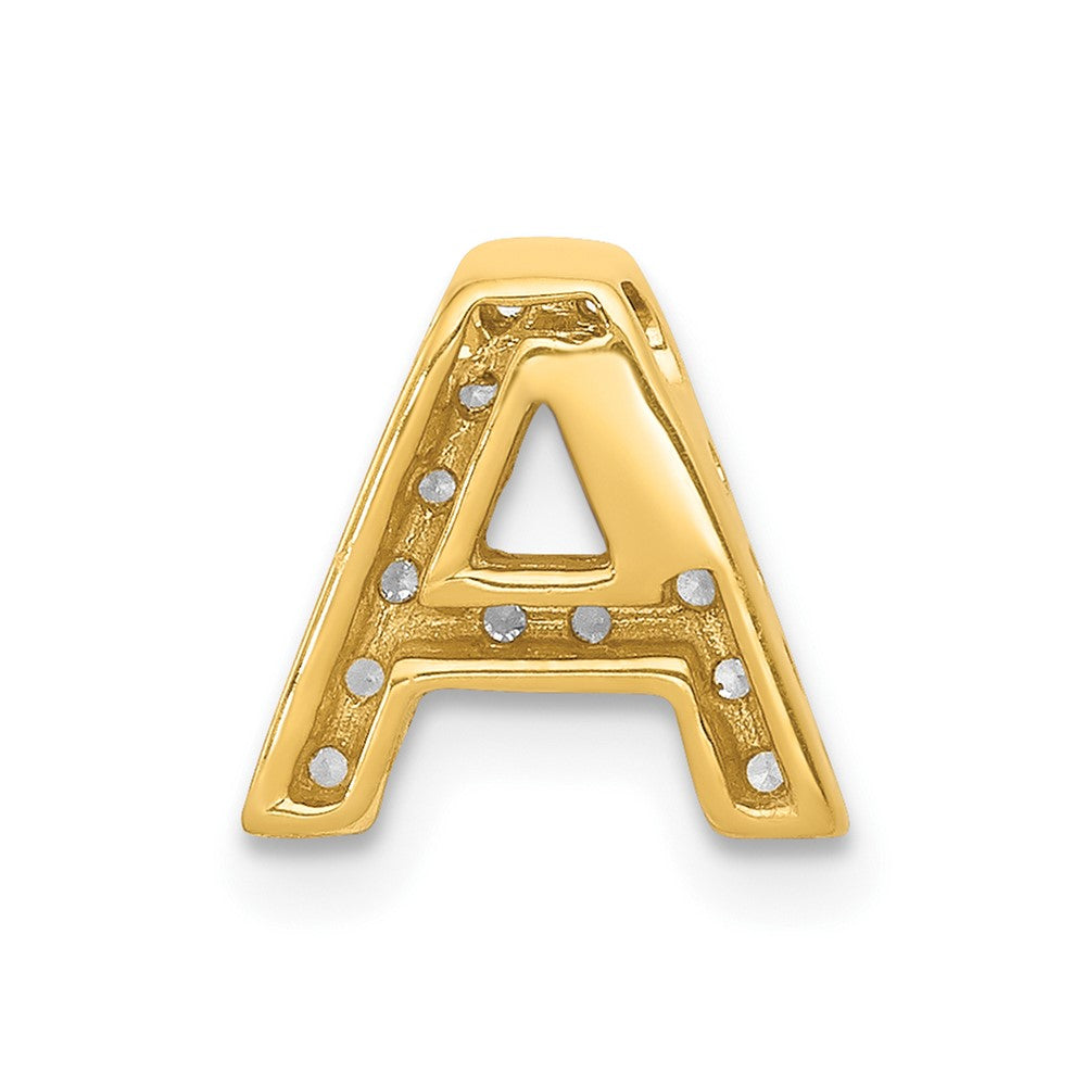 10K Diamond Letter A Initial Charm